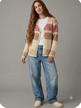 April Cornell Vintage Mohair Blend Cardigan Size Large